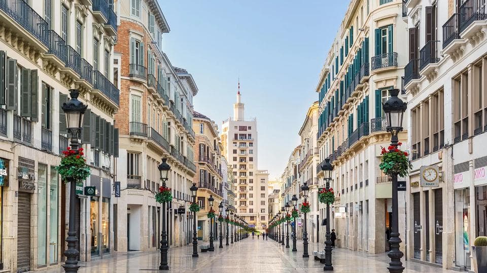 Larios Street en Málaga