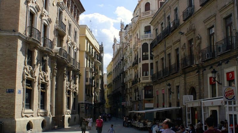 Streets of Trapería and Platería en Murcia